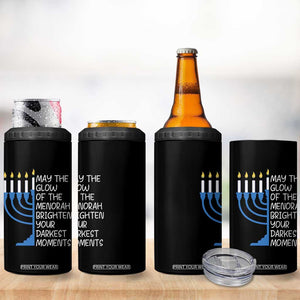 Jewish Faith and Pray 4 in 1 Can Cooler Tumbler May The Glow Of The Menorah Brighten Your Darkest Moments TS02 Print Your Wear