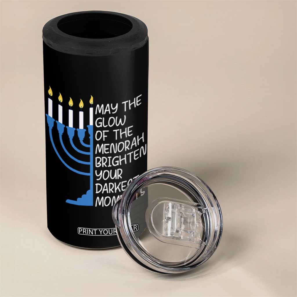 Jewish Faith and Pray 4 in 1 Can Cooler Tumbler May The Glow Of The Menorah Brighten Your Darkest Moments TS02 Print Your Wear