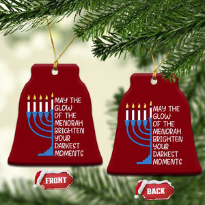 Jewish Faith and Pray Ceramic Ornament May The Glow Of The Menorah Brighten Your Darkest Moments TS02 Print Your Wear