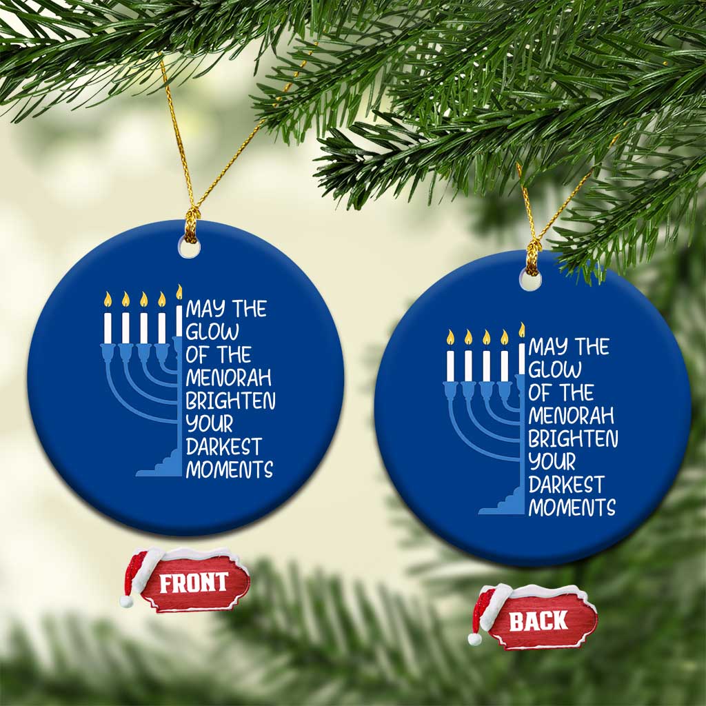 Jewish Faith and Pray Ceramic Ornament May The Glow Of The Menorah Brighten Your Darkest Moments TS02 1pc Blue Print Your Wear