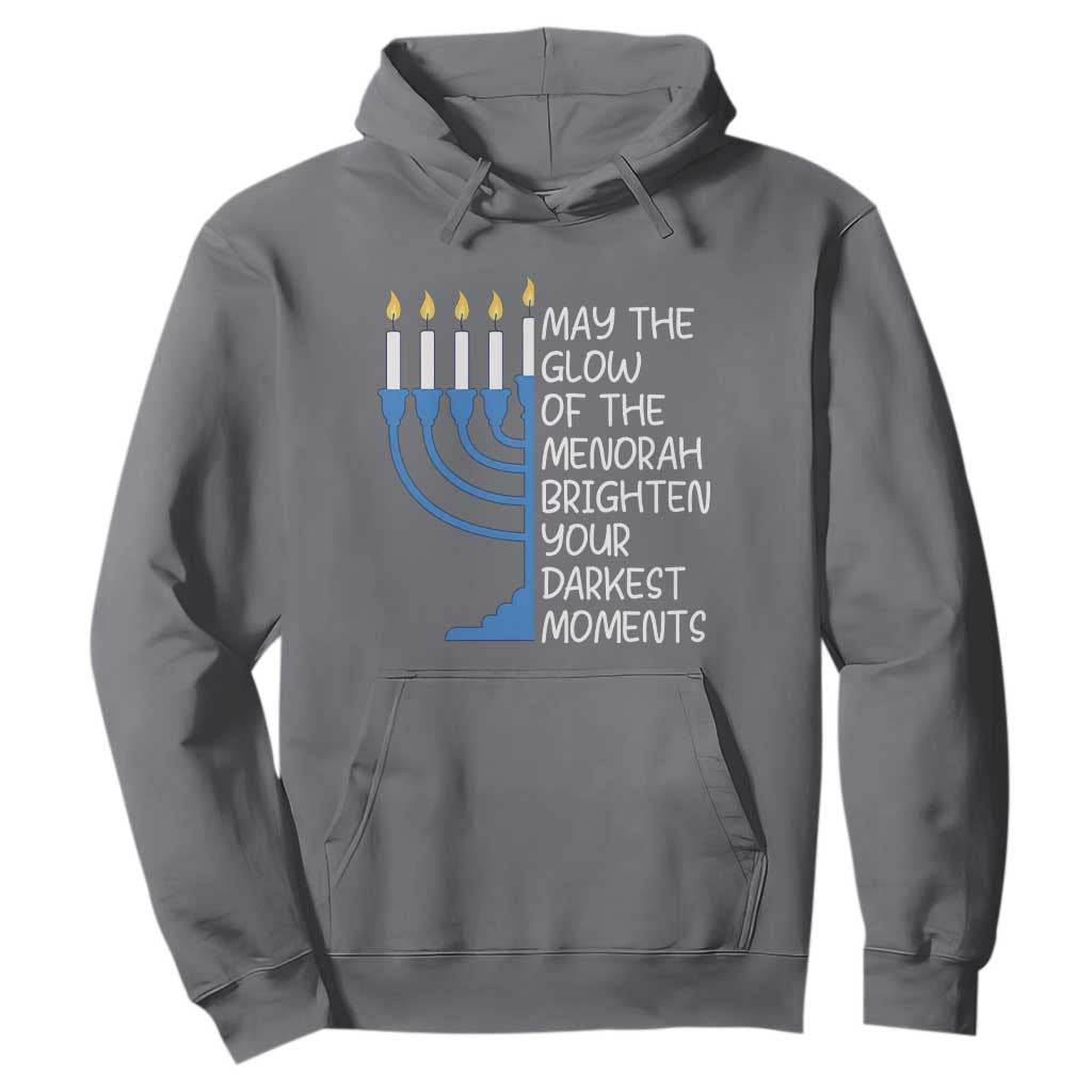 Jewish Faith and Pray Hoodie May The Glow Of The Menorah Brighten Your Darkest Moments TS02 Charcoal Print Your Wear