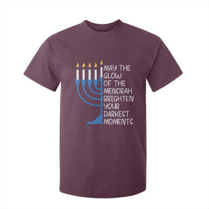 Jewish Faith and Pray T Shirt For Kid May The Glow Of The Menorah Brighten Your Darkest Moments TS02 Maroon Print Your Wear