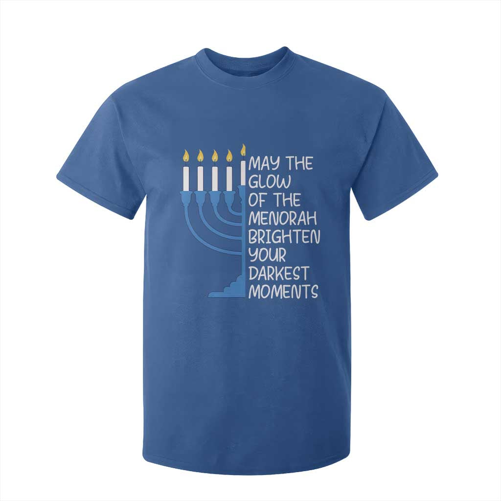 Jewish Faith and Pray T Shirt For Kid May The Glow Of The Menorah Brighten Your Darkest Moments TS02 Royal Blue Print Your Wear