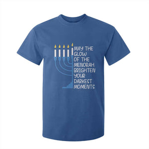 Jewish Faith and Pray T Shirt For Kid May The Glow Of The Menorah Brighten Your Darkest Moments TS02 Royal Blue Print Your Wear