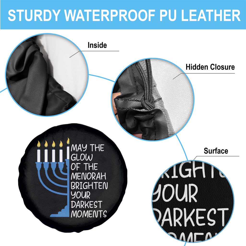 Jewish Faith and Pray Spare Tire Cover May The Glow Of The Menorah Brighten Your Darkest Moments TS02 Print Your Wear