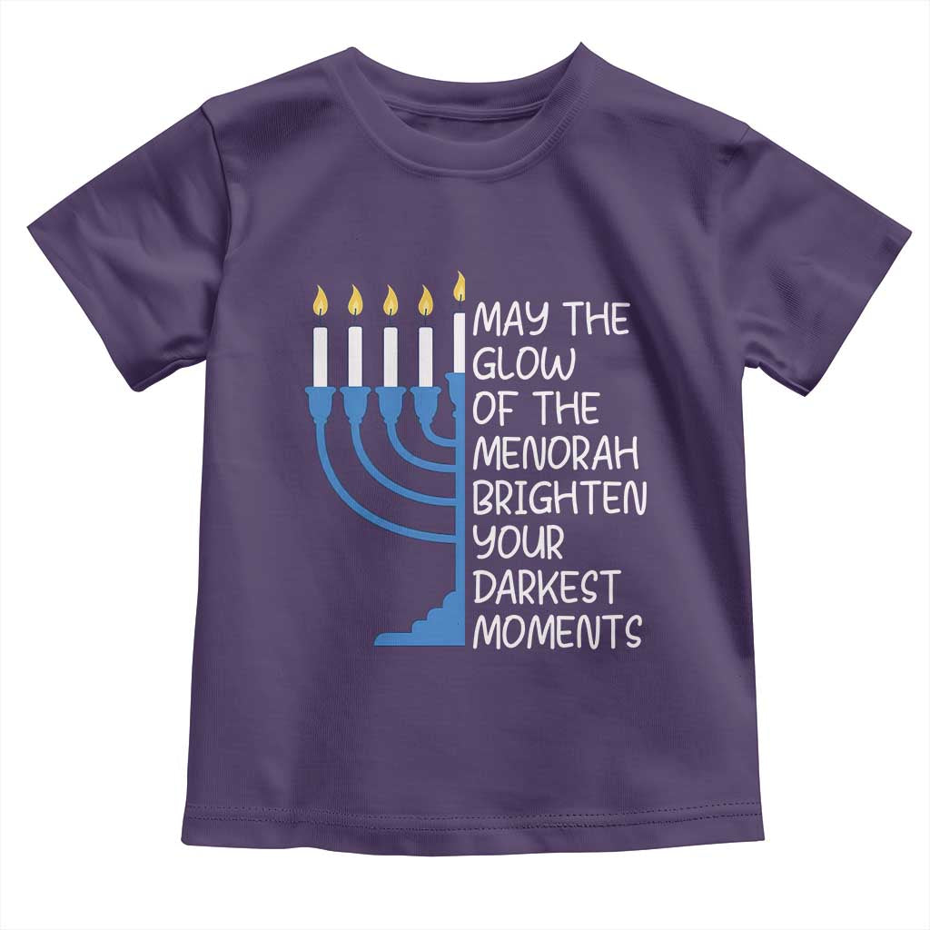 Jewish Faith and Pray Toddler T Shirt May The Glow Of The Menorah Brighten Your Darkest Moments TS02 Purple Print Your Wear