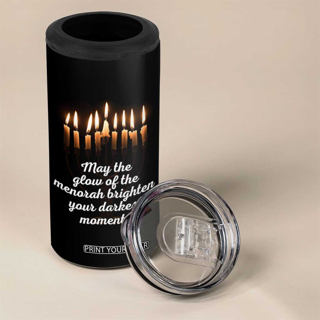 Jewish Faith and Pray Lights 4 in 1 Can Cooler Tumbler May The Glow Of The Menorah Brighten Your Darkest Moments TS02 Print Your Wear