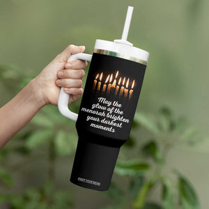 Jewish Faith and Pray Lights Tumbler With Handle May The Glow Of The Menorah Brighten Your Darkest Moments TS02 Print Your Wear