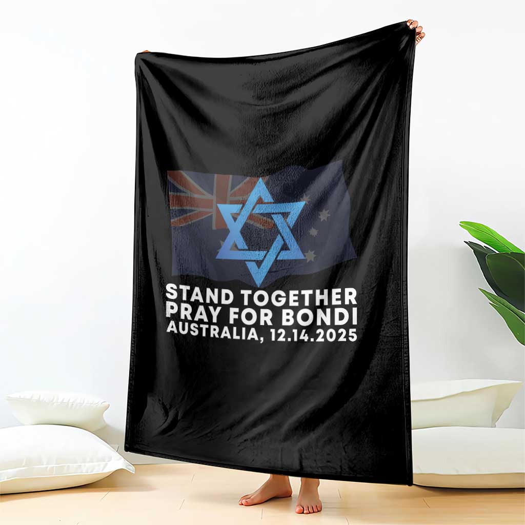 Jewish Strong Stand Together Throw Blanket Pray for Bondi Australia Hanukkah Dec 14 2025 Remembrance TS02 Print Your Wear