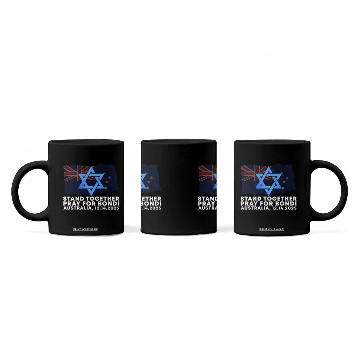 Jewish Strong Stand Together Coffee Mug Pray for Bondi Australia Hanukkah Dec 14 2025 Remembrance TS02 Print Your Wear