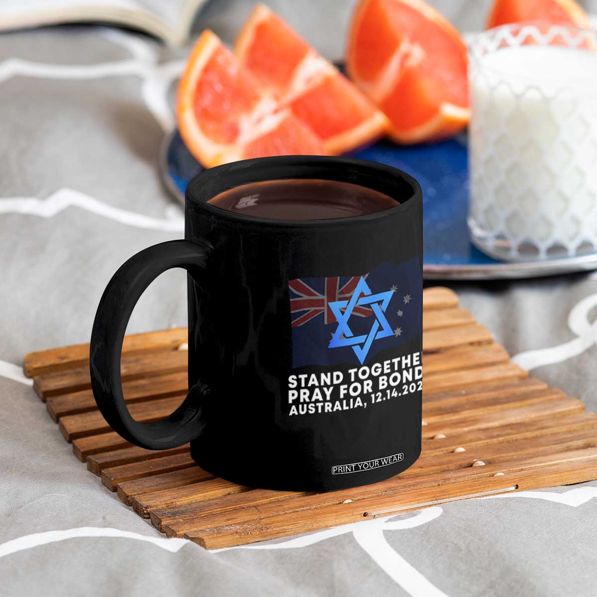 Jewish Strong Stand Together Coffee Mug Pray for Bondi Australia Hanukkah Dec 14 2025 Remembrance TS02 Print Your Wear