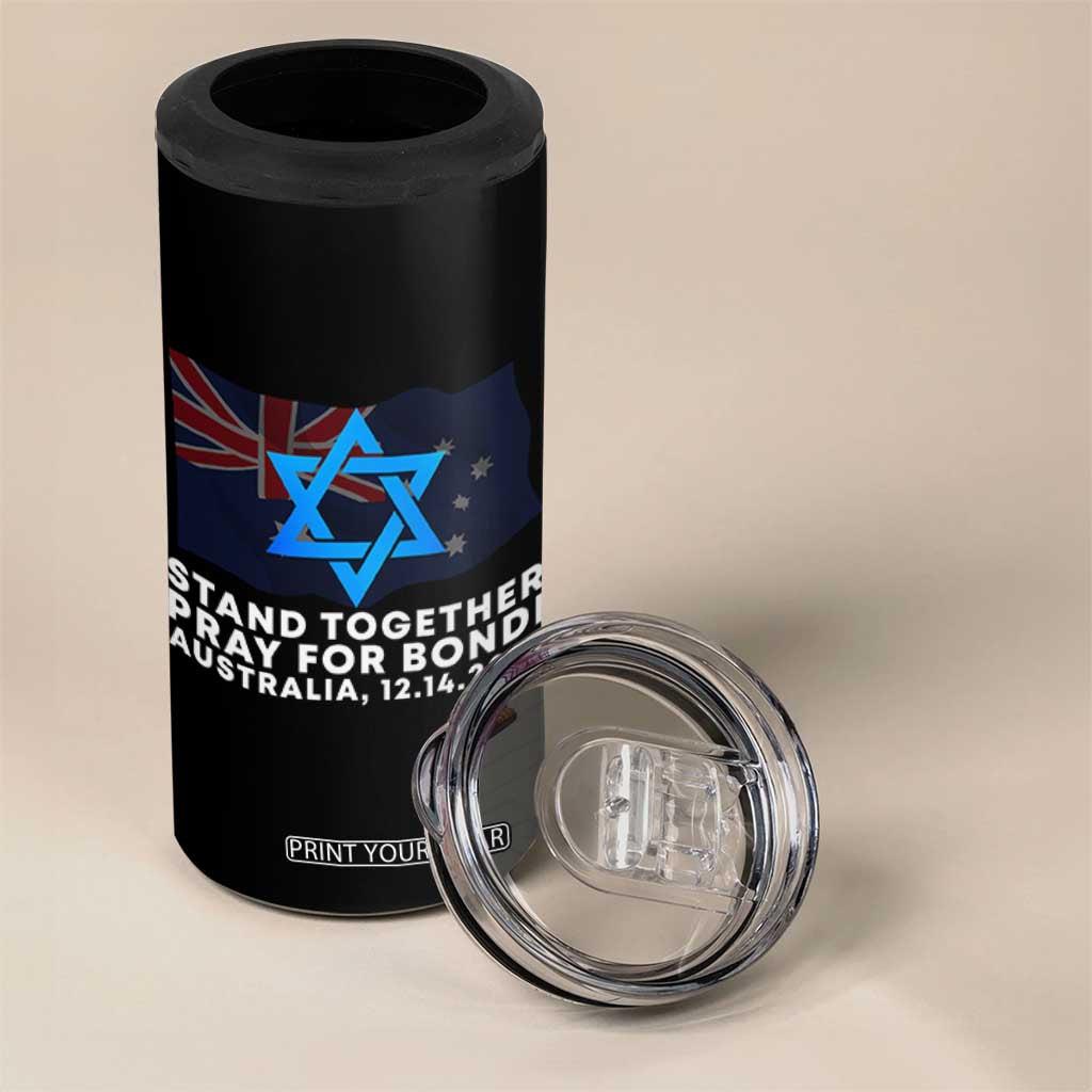 Jewish Strong Stand Together 4 in 1 Can Cooler Tumbler Pray for Bondi Australia Hanukkah Dec 14 2025 Remembrance TS02 Print Your Wear