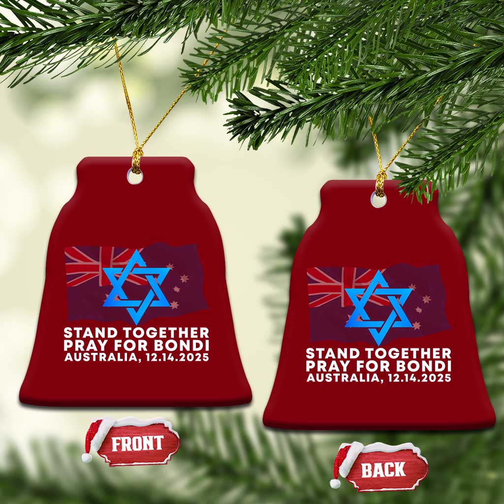 Jewish Strong Stand Together Ceramic Ornament Pray for Bondi Australia Hanukkah Dec 14 2025 Remembrance TS02 Print Your Wear