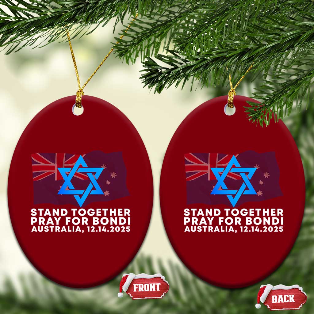 Jewish Strong Stand Together Ceramic Ornament Pray for Bondi Australia Hanukkah Dec 14 2025 Remembrance TS02 Print Your Wear