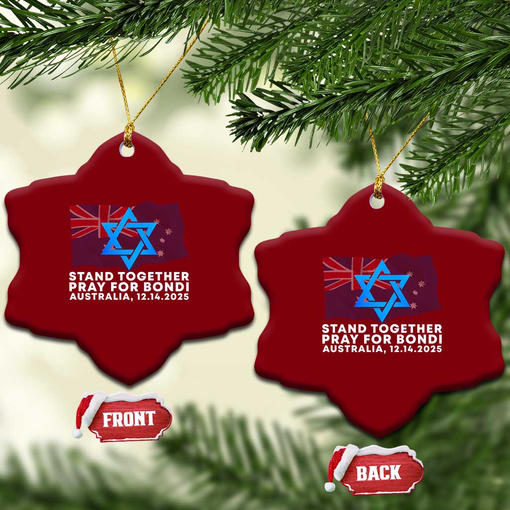Jewish Strong Stand Together Ceramic Ornament Pray for Bondi Australia Hanukkah Dec 14 2025 Remembrance TS02 Print Your Wear