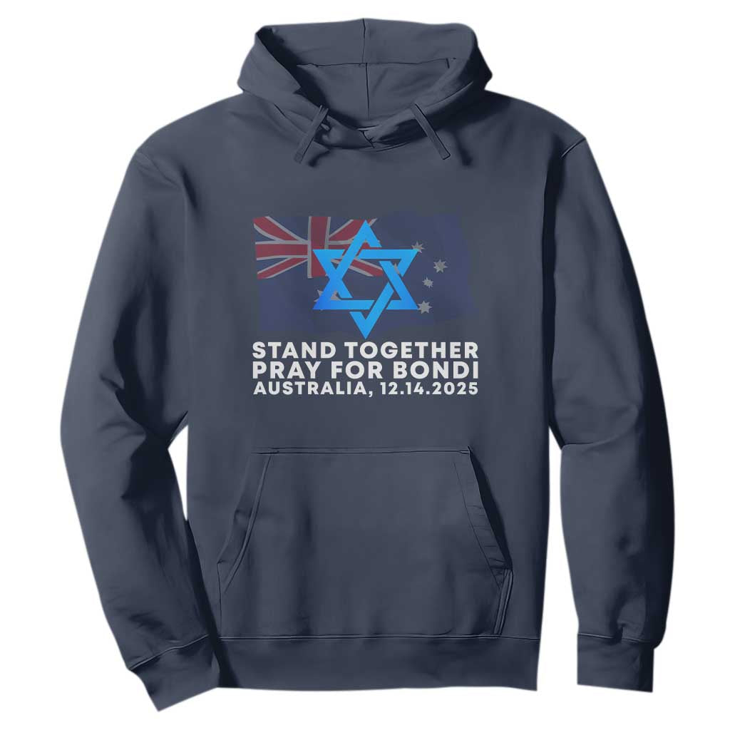 Jewish Strong Stand Together Hoodie Pray for Bondi Australia Hanukkah Dec 14 2025 Remembrance TS02 Navy Print Your Wear