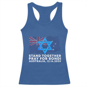 Jewish Strong Stand Together Racerback Tank Top Pray for Bondi Australia Hanukkah Dec 14 2025 Remembrance TS02 Royal Blue Print Your Wear