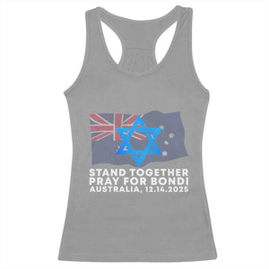 Jewish Strong Stand Together Racerback Tank Top Pray for Bondi Australia Hanukkah Dec 14 2025 Remembrance TS02 Sport Gray Print Your Wear