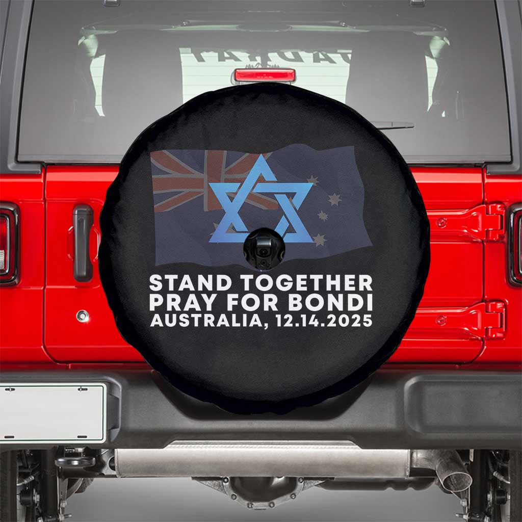 Jewish Strong Stand Together Spare Tire Cover Pray for Bondi Australia Hanukkah Dec 14 2025 Remembrance TS02 Black Print Your Wear