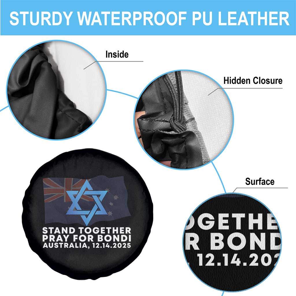 Jewish Strong Stand Together Spare Tire Cover Pray for Bondi Australia Hanukkah Dec 14 2025 Remembrance TS02 Print Your Wear
