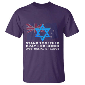Jewish Strong Stand Together T Shirt Pray for Bondi Australia Hanukkah Dec 14 2025 Remembrance TS02 Purple Print Your Wear