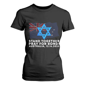 Jewish Strong Stand Together T Shirt For Women Pray for Bondi Australia Hanukkah Dec 14 2025 Remembrance TS02 Black Print Your Wear