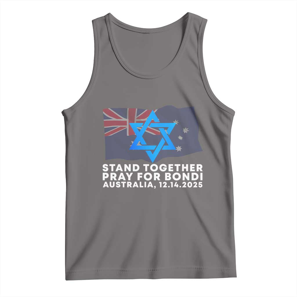 Jewish Strong Stand Together Tank Top Pray for Bondi Australia Hanukkah Dec 14 2025 Remembrance TS02 Deep Heather Print Your Wear