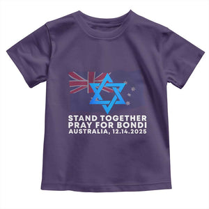 Jewish Strong Stand Together Toddler T Shirt Pray for Bondi Australia Hanukkah Dec 14 2025 Remembrance TS02 Purple Print Your Wear