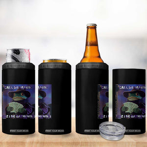 Funny Wizard Frog Fantasy Meme 4 in 1 Can Cooler Tumbler Call Me Magic Cuz I Be Gathering MTG Gamer TS02 Print Your Wear