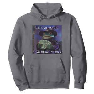 Funny Wizard Frog Fantasy Meme Hoodie Call Me Magic Cuz I Be Gathering MTG Gamer TS02 Charcoal Print Your Wear