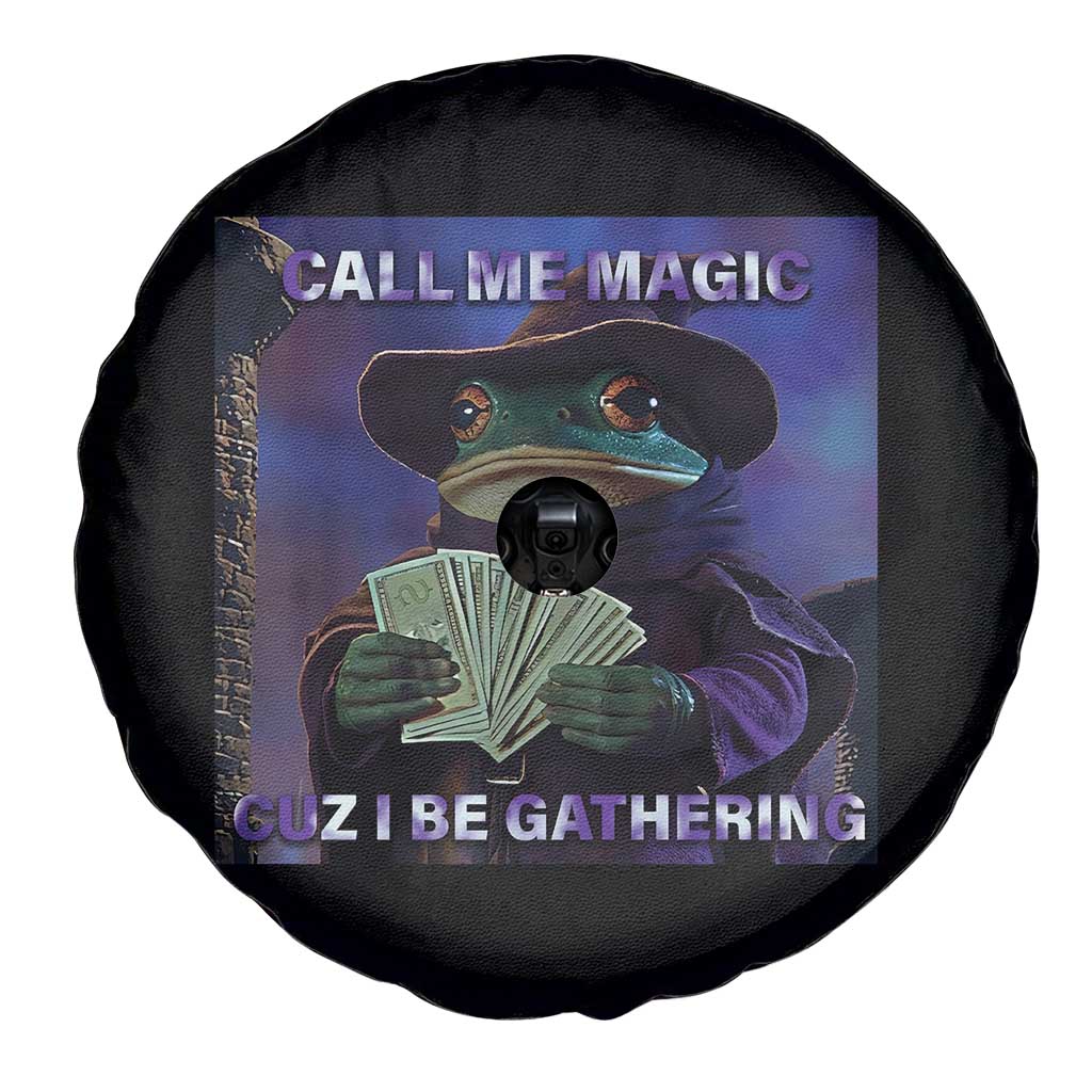 Funny Wizard Frog Fantasy Meme Spare Tire Cover Call Me Magic Cuz I Be Gathering MTG Gamer TS02 Print Your Wear