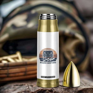 Funny Snowboarding Board Meeting Bullet Tumbler Retro Chairlift Snowboarders Powder Junkies TS02 Print Your Wear