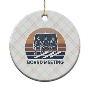 Funny Snowboarding Board Meeting Ceramic Ornament Retro Chairlift Snowboarders Powder Junkies TS02 1pc Christmas Plaid Print Your Wear