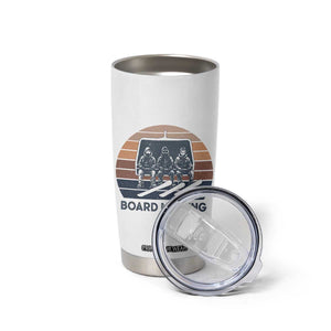 Funny Snowboarding Board Meeting Tumbler Cup Retro Chairlift Snowboarders Powder Junkies TS02 Print Your Wear