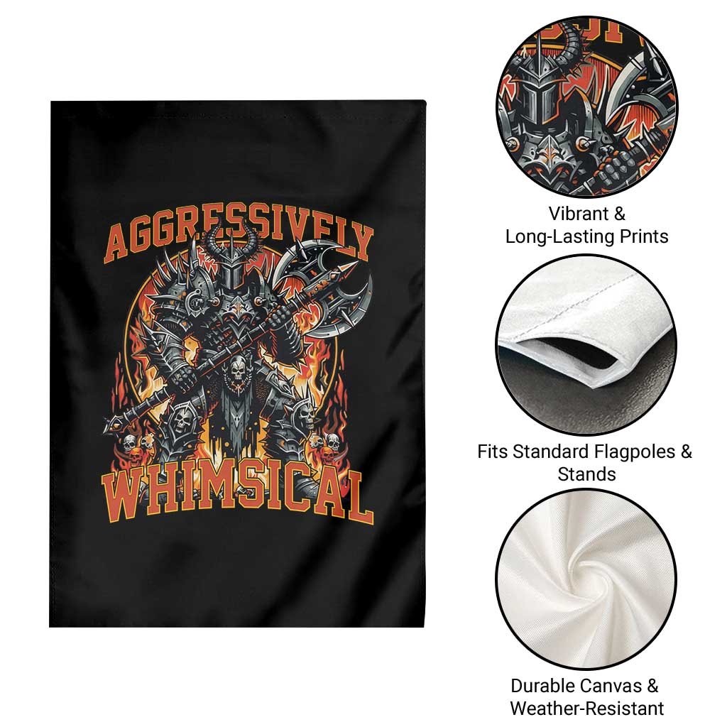 Chaotic Knight Metalcore Edgy Meme Aggressively Whimsical Garden Flag Armor Metalheads Fairycore Tendencies TS02 Print Your Wear