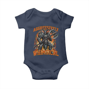 Chaotic Knight Metalcore Edgy Meme Aggressively Whimsical Baby Onesie Armor Metalheads Fairycore Tendencies TS02 Navy Print Your Wear