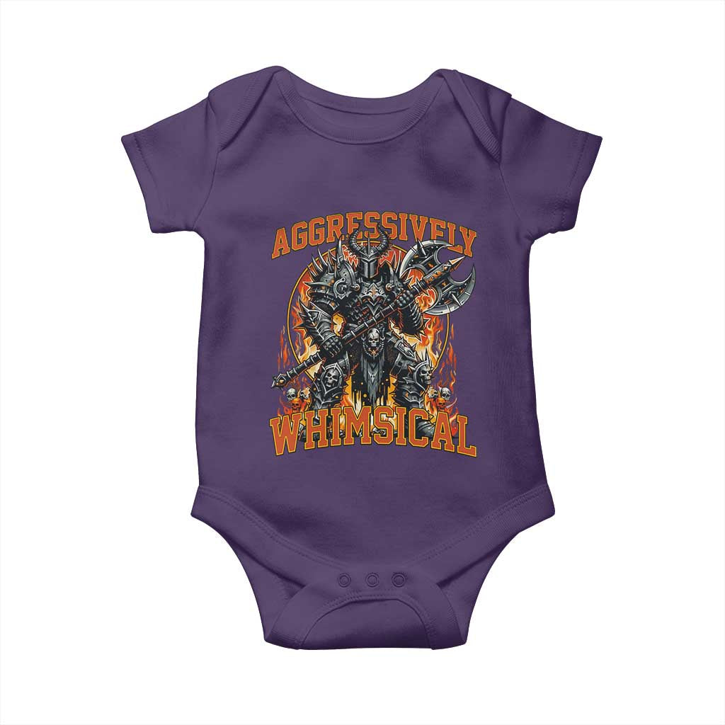 Chaotic Knight Metalcore Edgy Meme Aggressively Whimsical Baby Onesie Armor Metalheads Fairycore Tendencies TS02 Purple Print Your Wear