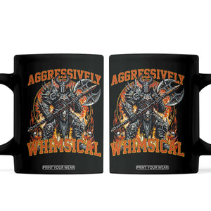 Chaotic Knight Metalcore Edgy Meme Aggressively Whimsical Coffee Mug Armor Metalheads Fairycore Tendencies TS02 Black Print Your Wear