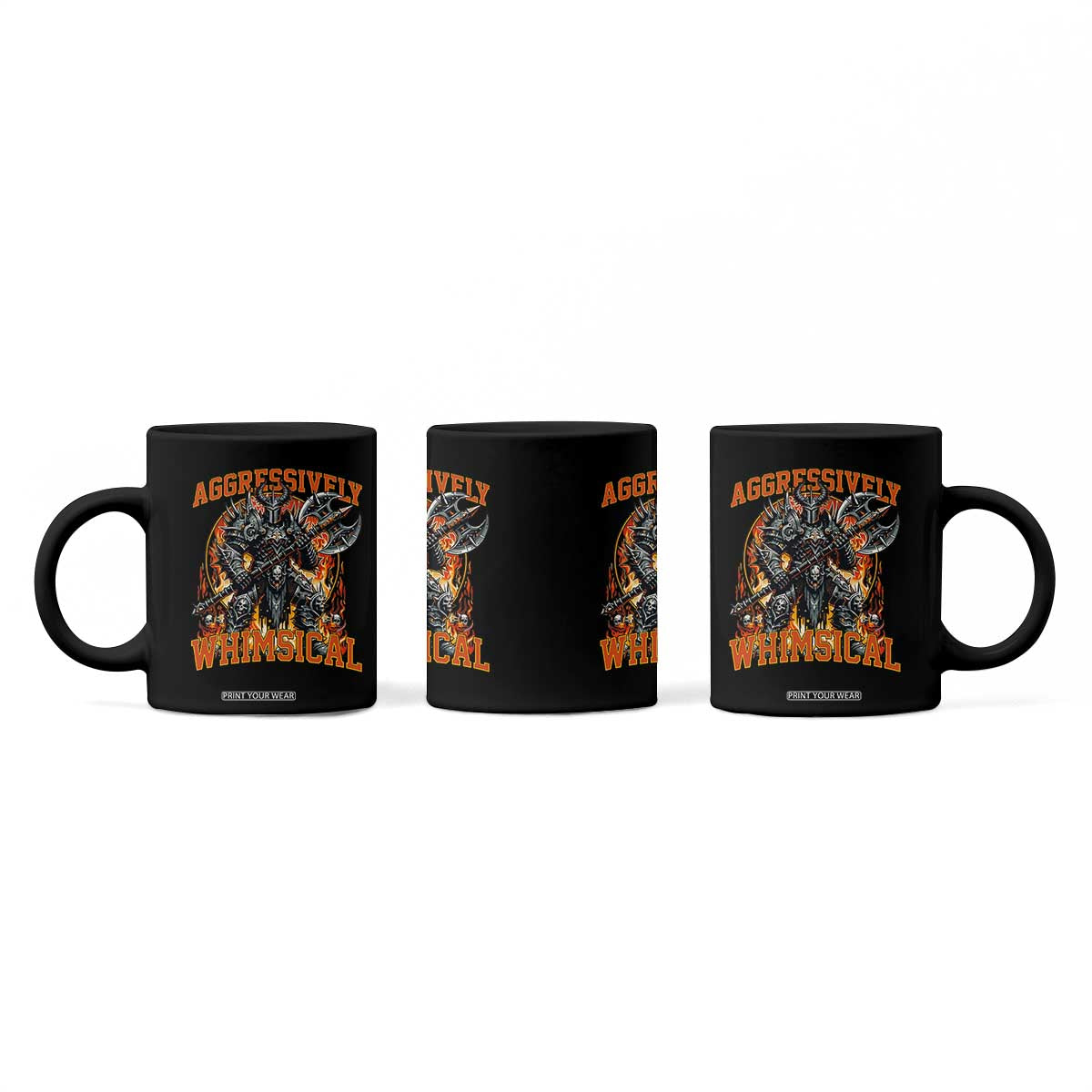 Chaotic Knight Metalcore Edgy Meme Aggressively Whimsical Coffee Mug Armor Metalheads Fairycore Tendencies TS02 Print Your Wear