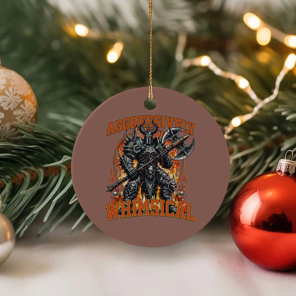Chaotic Knight Metalcore Edgy Meme Aggressively Whimsical Ceramic Ornament Armor Metalheads Fairycore Tendencies TS02 1pc Mocha Print Your Wear