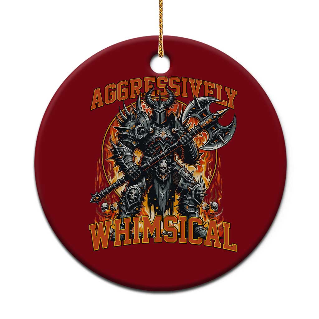 Chaotic Knight Metalcore Edgy Meme Aggressively Whimsical Ceramic Ornament Armor Metalheads Fairycore Tendencies TS02 1pc Red Print Your Wear