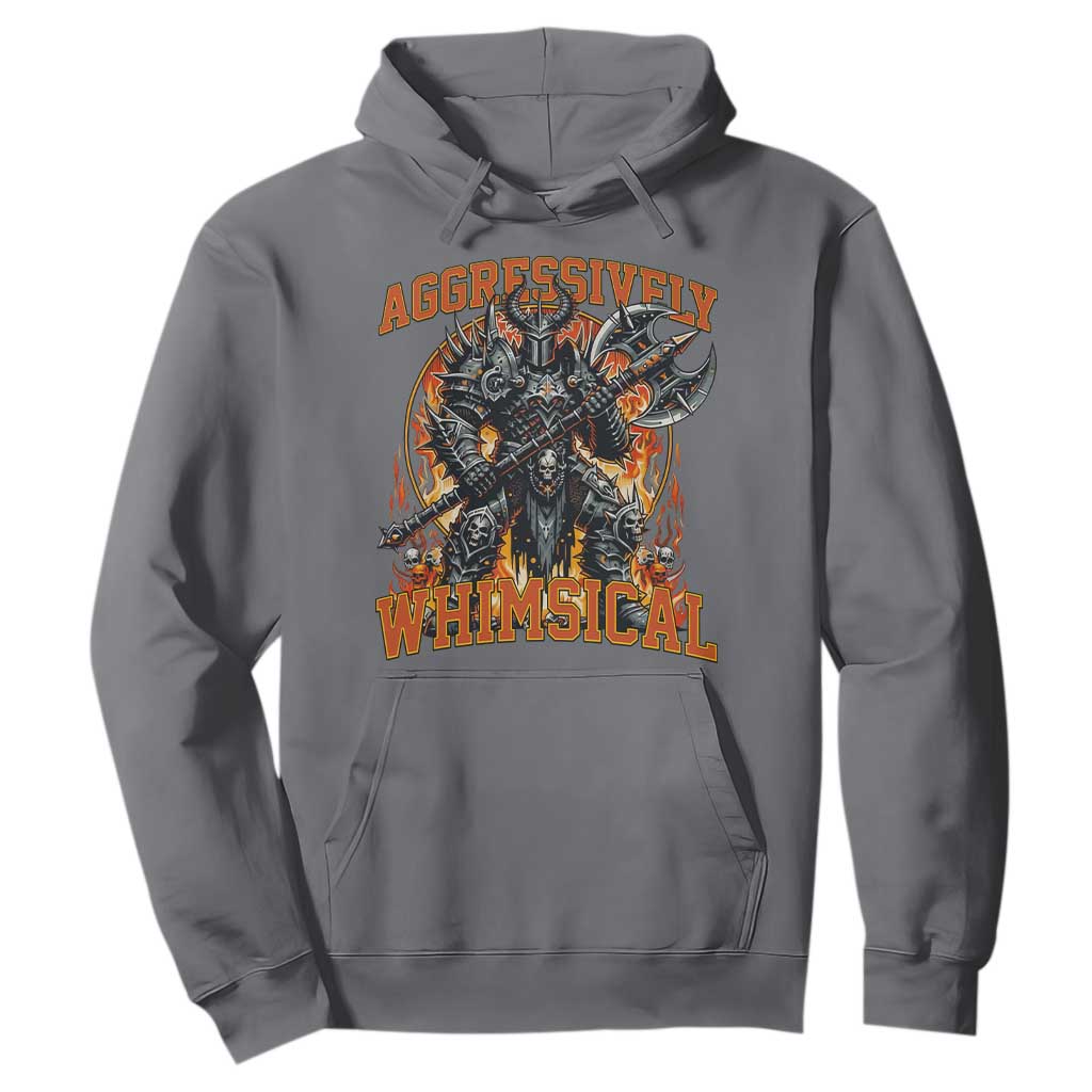 Chaotic Knight Metalcore Edgy Meme Aggressively Whimsical Hoodie Armor Metalheads Fairycore Tendencies TS02 Charcoal Print Your Wear