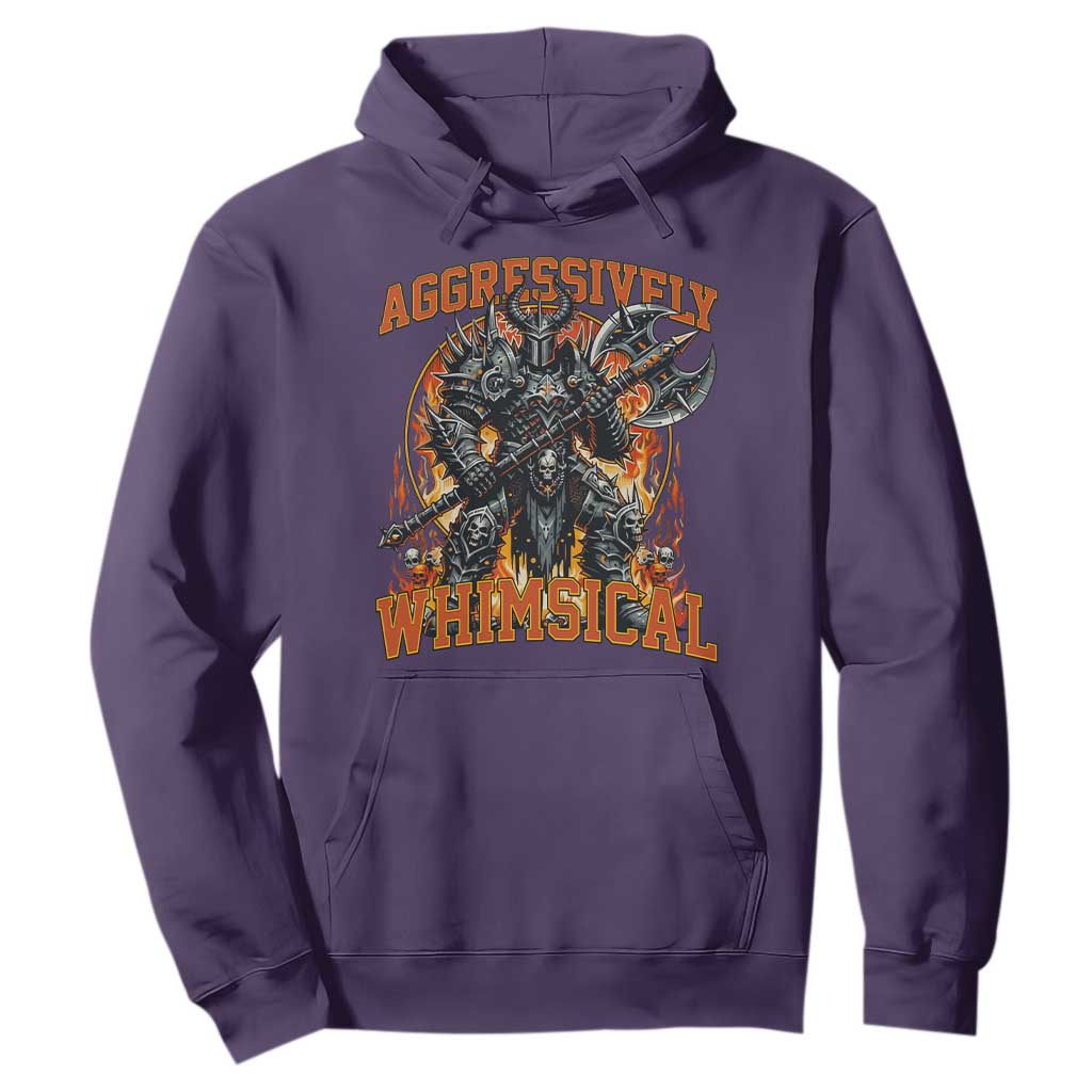 Chaotic Knight Metalcore Edgy Meme Aggressively Whimsical Hoodie Armor Metalheads Fairycore Tendencies TS02 Purple Print Your Wear