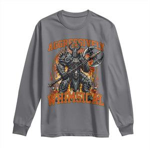 Chaotic Knight Metalcore Edgy Meme Aggressively Whimsical Long Sleeve Shirt Armor Metalheads Fairycore Tendencies TS02 Charcoal Print Your Wear