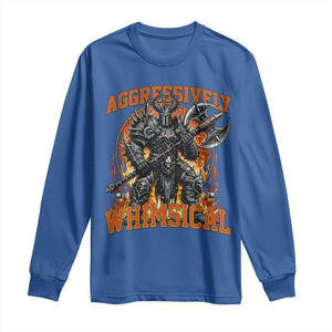 Chaotic Knight Metalcore Edgy Meme Aggressively Whimsical Long Sleeve Shirt Armor Metalheads Fairycore Tendencies TS02 Royal Blue Print Your Wear