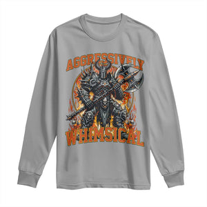 Chaotic Knight Metalcore Edgy Meme Aggressively Whimsical Long Sleeve Shirt Armor Metalheads Fairycore Tendencies TS02 Sport Gray Print Your Wear