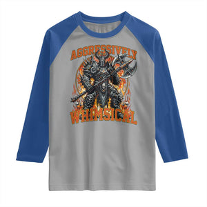 Chaotic Knight Metalcore Edgy Meme Aggressively Whimsical Raglan Shirt Armor Metalheads Fairycore Tendencies TS02 Sport Gray Royal Print Your Wear