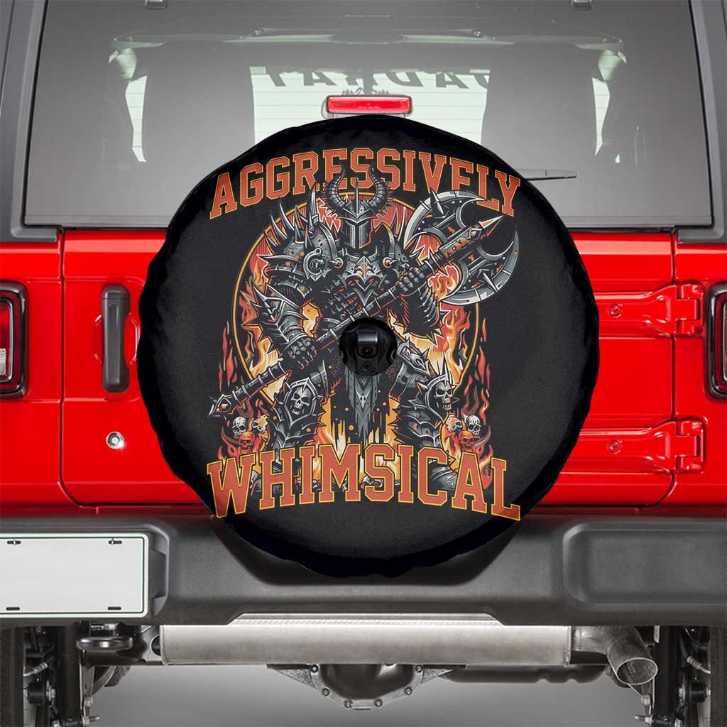 Chaotic Knight Metalcore Edgy Meme Aggressively Whimsical Spare Tire Cover Armor Metalheads Fairycore Tendencies TS02 Black Print Your Wear