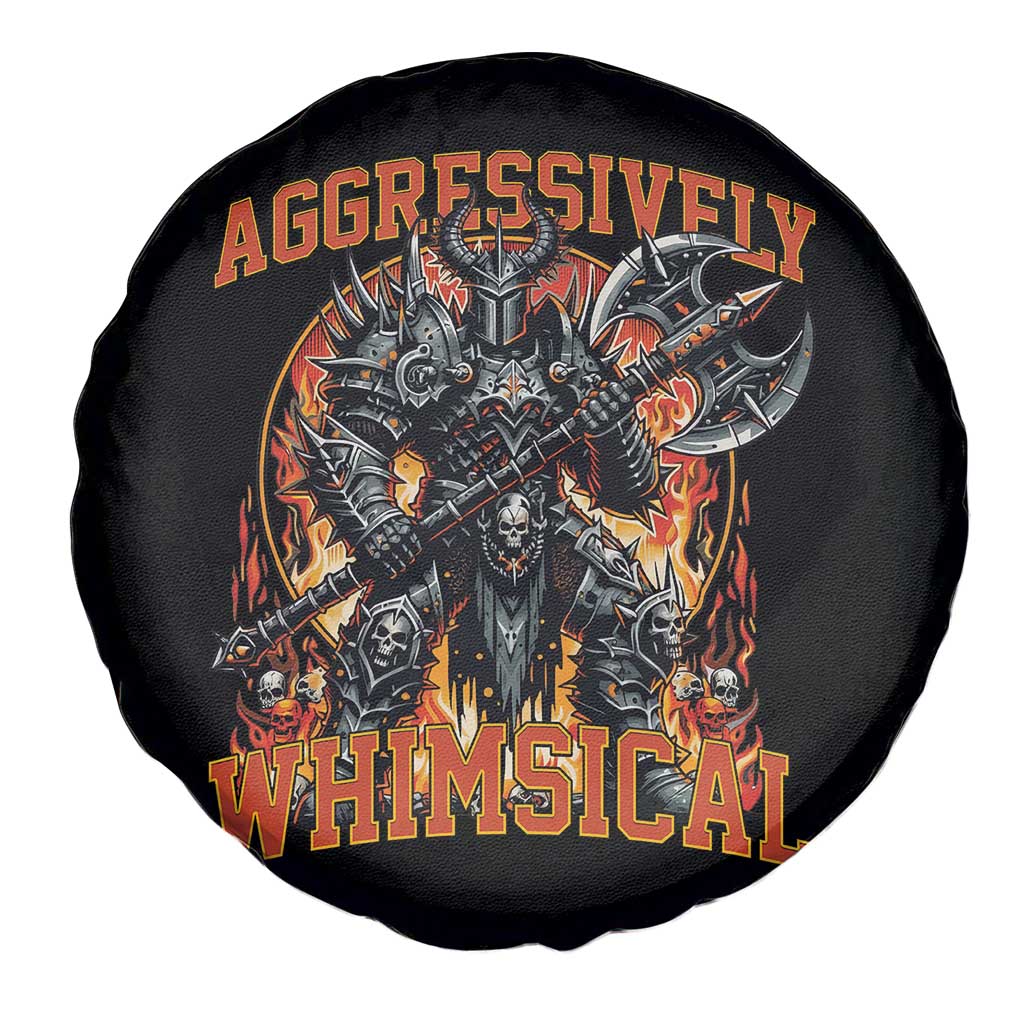 Chaotic Knight Metalcore Edgy Meme Aggressively Whimsical Spare Tire Cover Armor Metalheads Fairycore Tendencies TS02 Print Your Wear