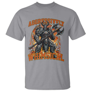 Chaotic Knight Metalcore Edgy Meme Aggressively Whimsical T Shirt Armor Metalheads Fairycore Tendencies TS02 Sport Gray Print Your Wear